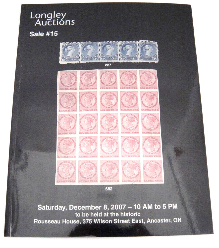 Longley Stamp Auction Catalog 2007 Kershaw & Osgoode Collection Early Canada PEI