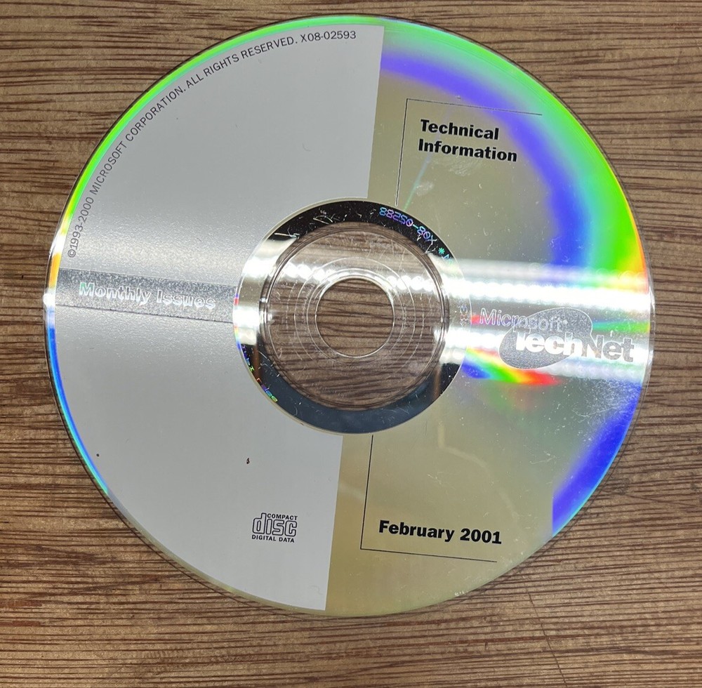 Vintage Lot of ( 10 ) Microsoft CD Compact Disc Windows 2000 Technet Bundle
