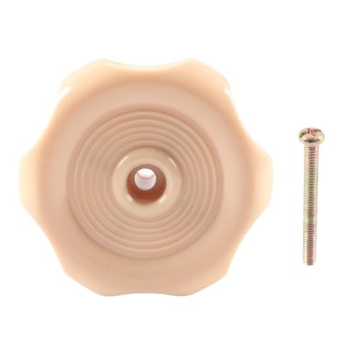 3 Pack White RV Window Vent Knobs - 2.24" Diameter with 1" Shaft - Heavy Beige
