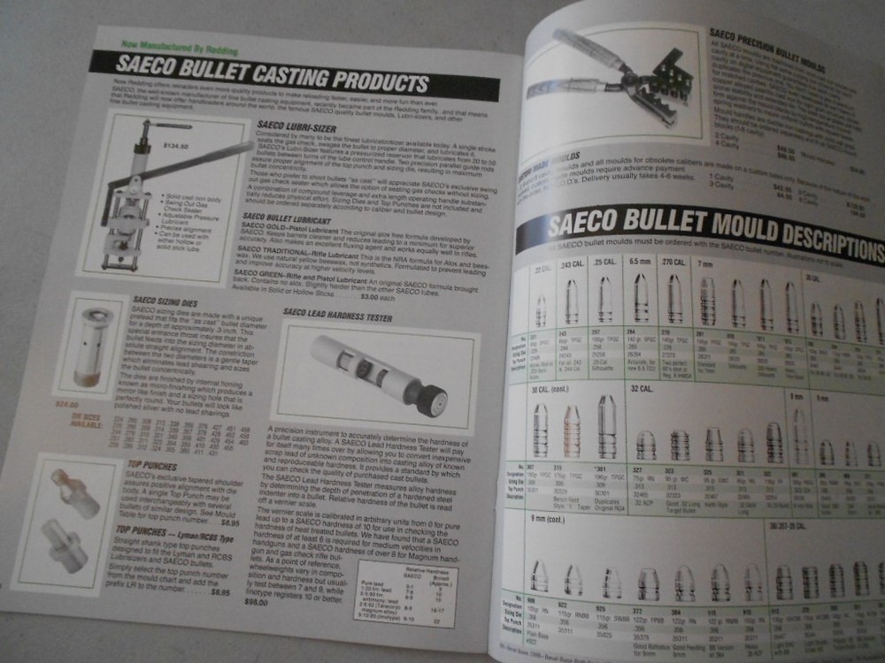 Redding Reloading Equipment 1989 Catalog Boss Dies Scale