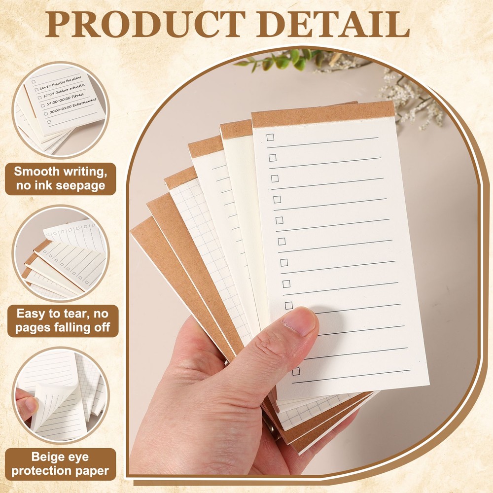 4 Pcs Small Notepads Portable Field Notes for Work Office,Grid