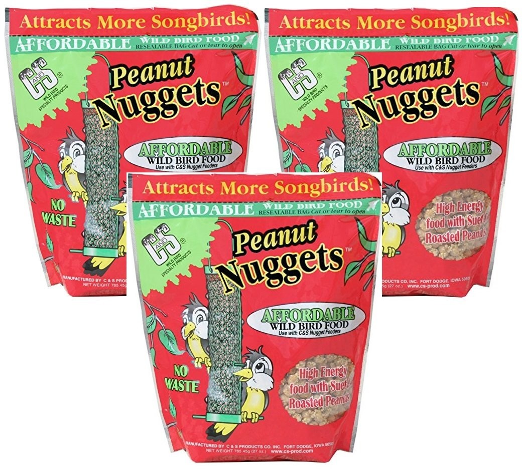 C&S Products Peanut Wild Bird Nuggets - Set of 3