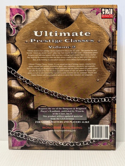 Ultimate Prestige Classes Vol 2 Supplement Rulebook Dungeons & Dragons D20