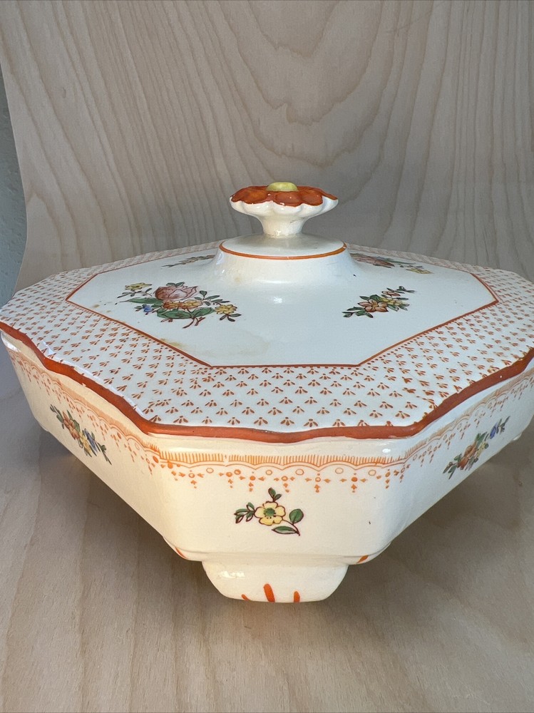 Chintz Divided Covered Dish Japan
