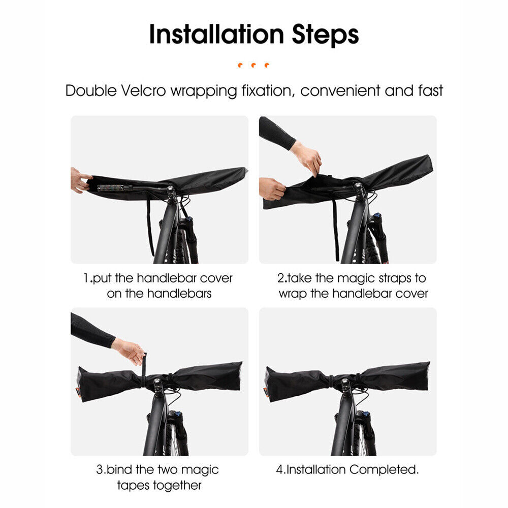 Handlebar Waterproof Protective Cover for E-bike Bicycle Universal Black C#