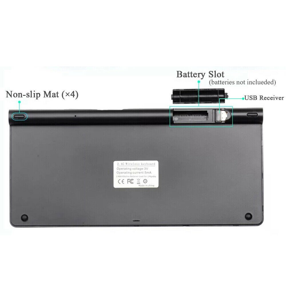 2.4G Wireless Keyboard and Mouse Combo Set Computer Desktop PC Laptop Cordless