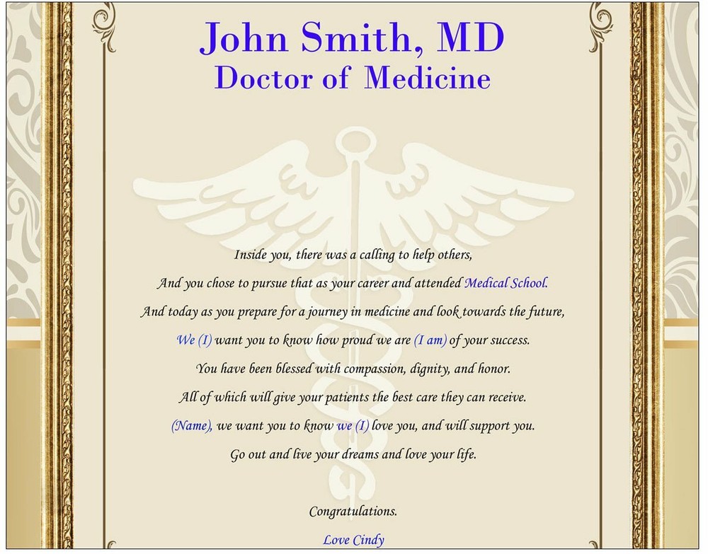 Graduation Medical School Gift Clock Marble Pen Set