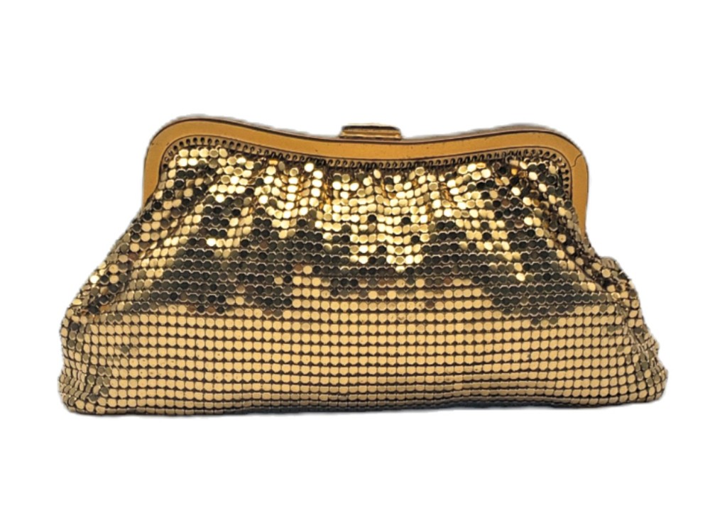 Whiting and Davis Gold Mesh Clutch Bag