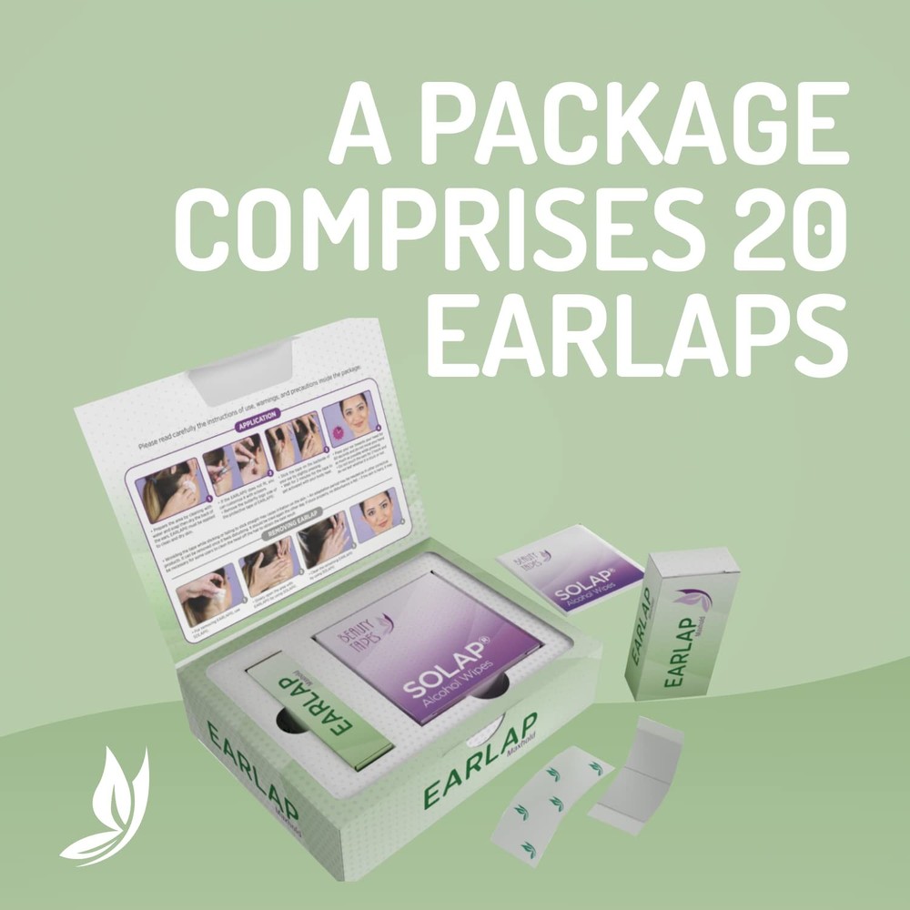 EARLAP MAXHOLD Cosmetic Ear Corrector - Solves 20 Count (Pack of 1), White