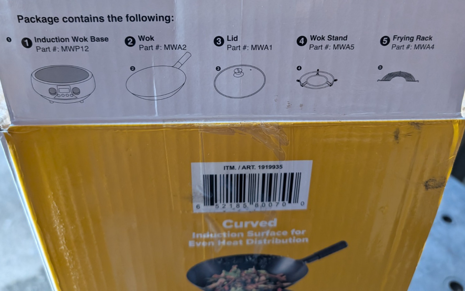 NEW OB - Nuwave Hot Wok Induction Cooktop w/ 14" Carbon Steel Wok