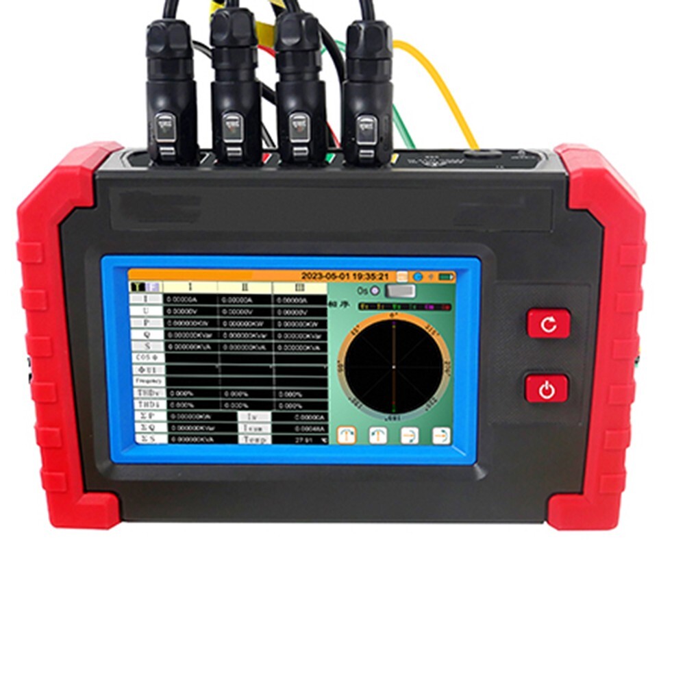 Power Quality Analyzer Meter with Current Clamp 10A ~ 6000A Max Resolution 1mA