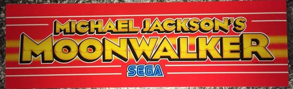 Michael Jackson Moonwalker Arcade Marquee 26"x8"