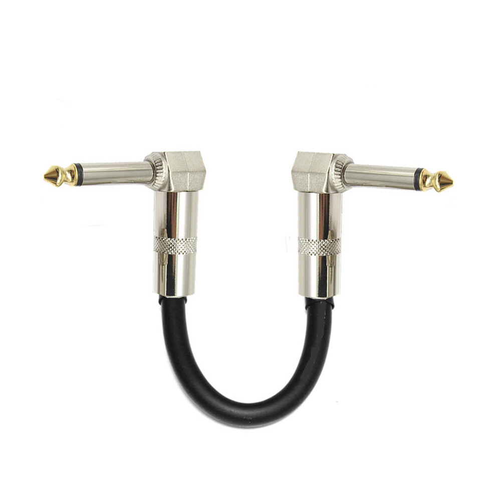 6pcs Guitar Effect Pedal Board Instrument Patch Cord Cables 6in Right Angle