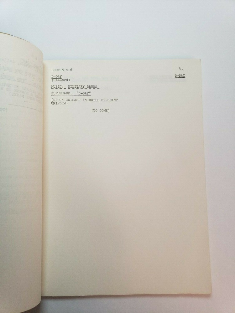 SHIELDS & YARNELL SHOW / Steve Binder 1978 First Draft TV Script, Robert Shields
