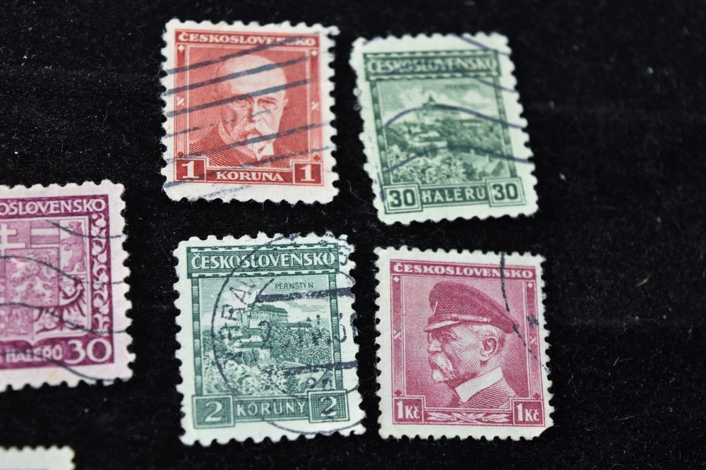 CZECHOSLOVAKIA 20 STAMPS 1925-37 USED