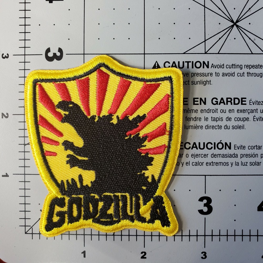Godzilla Rising Sun Shield Patch 3 inches tall