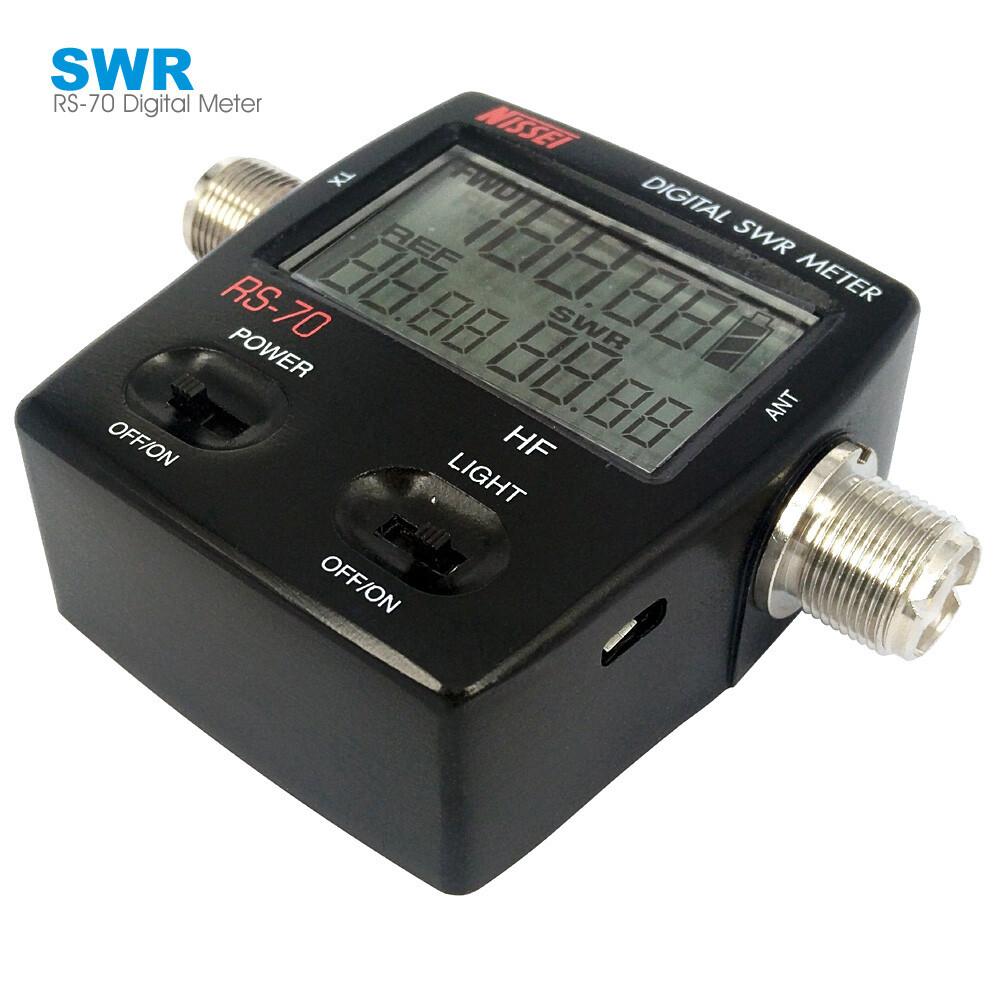RS-70 Digital SWR Watt Meter Digital LED Backlight Shortwave Standing Wave Ratio