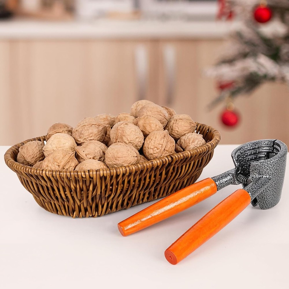 Comfortable Nutcracker Tool with Vintage Basket - Ideal for Cozy Gatherings