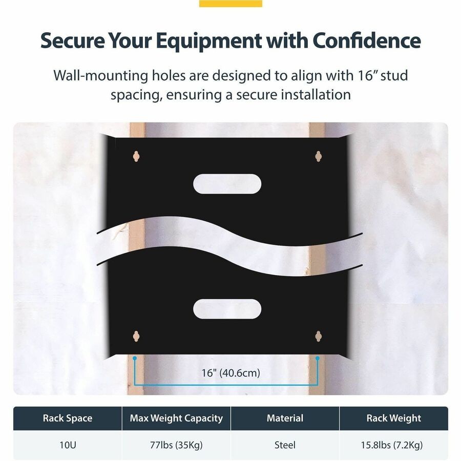 StarTech 10U Wall Mount Rack (rack10u14bracket)