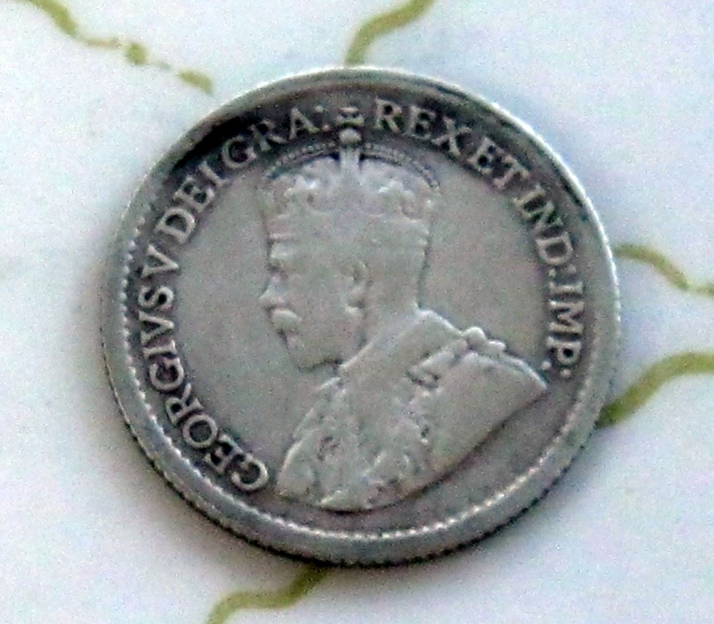 COIN CANADA 5C 1920 SILVER "1"