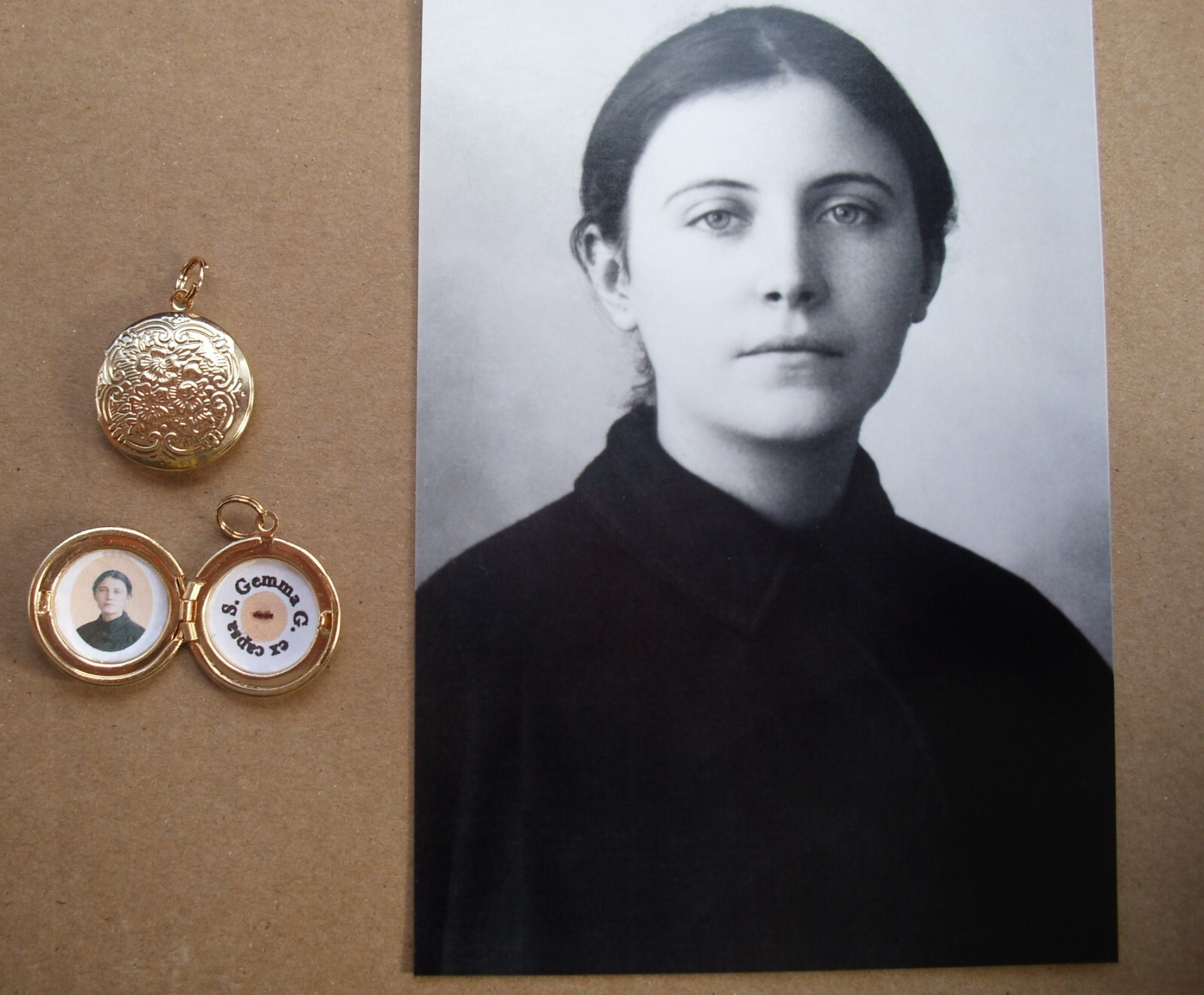 St Gemma Galgani handmade relic locket--Beautiful!!!