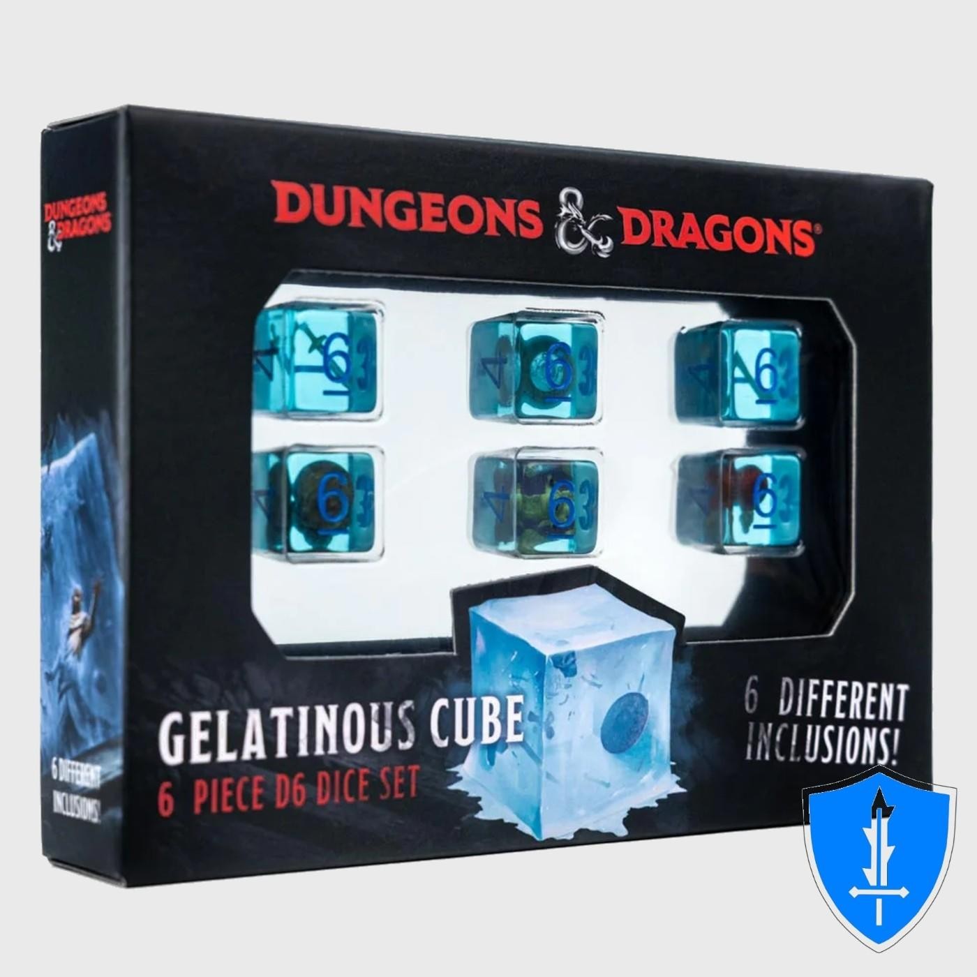 FanRoll Gelatinous Cube Inclusion Dice Set of 6 D6 for D&D RPG
