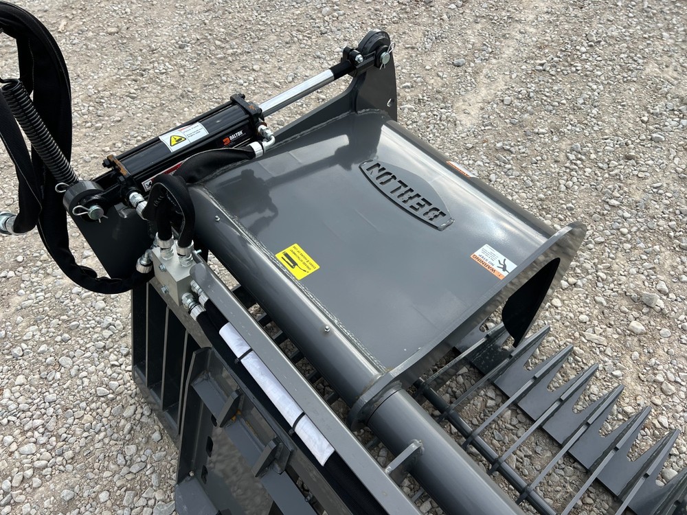 Berlon 72" Skeleton Rock Grapple Attachment Dual Claw Skid Steer Quick Attach