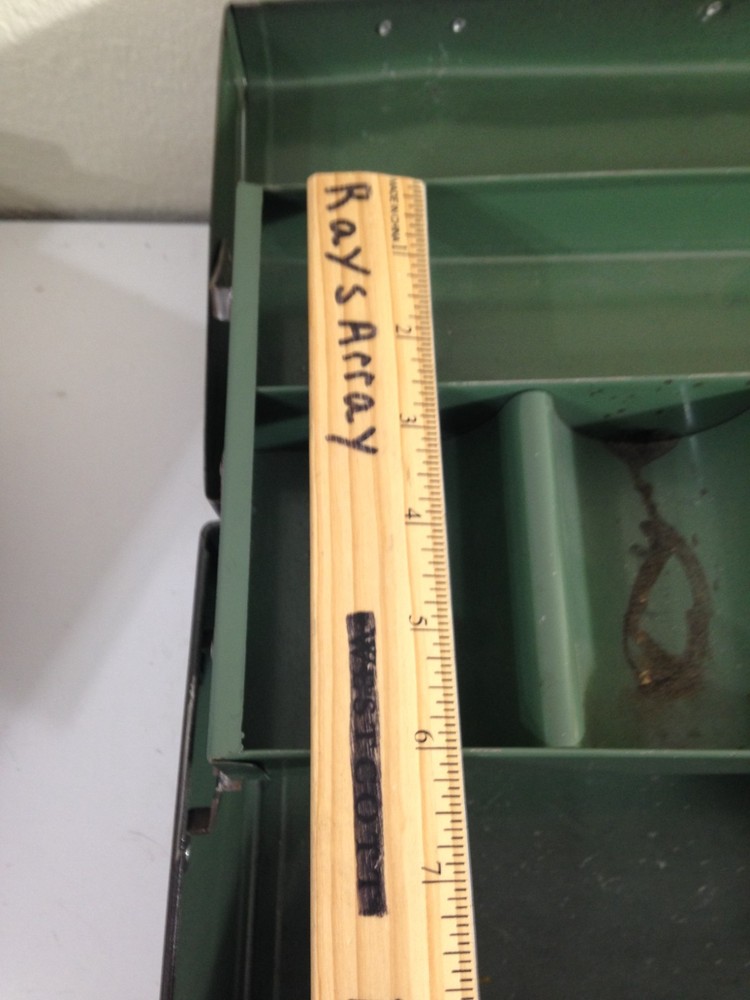 Vtg General Purpose triple Latch Tool Box medium unique size hammered gray brown