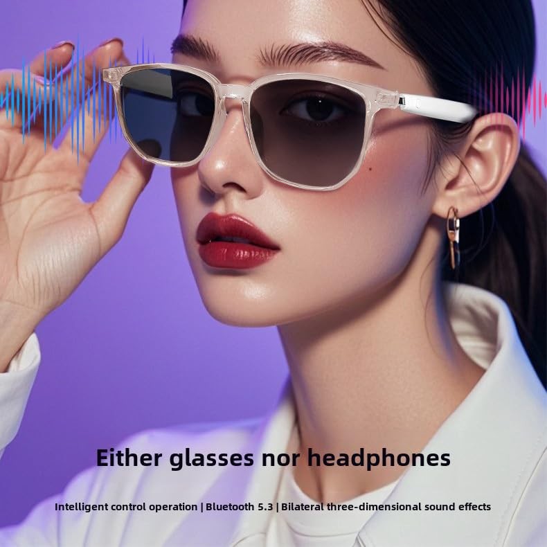 Smart Audio Glasses with Wireless Headset, Touch Control, Built-in Speakers