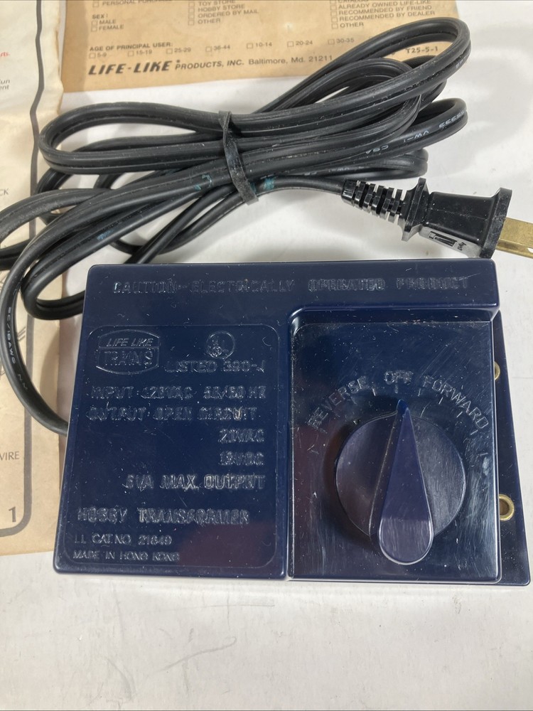 HO & N Scale Power Pack Life-Like Train Control Transformer -Tested