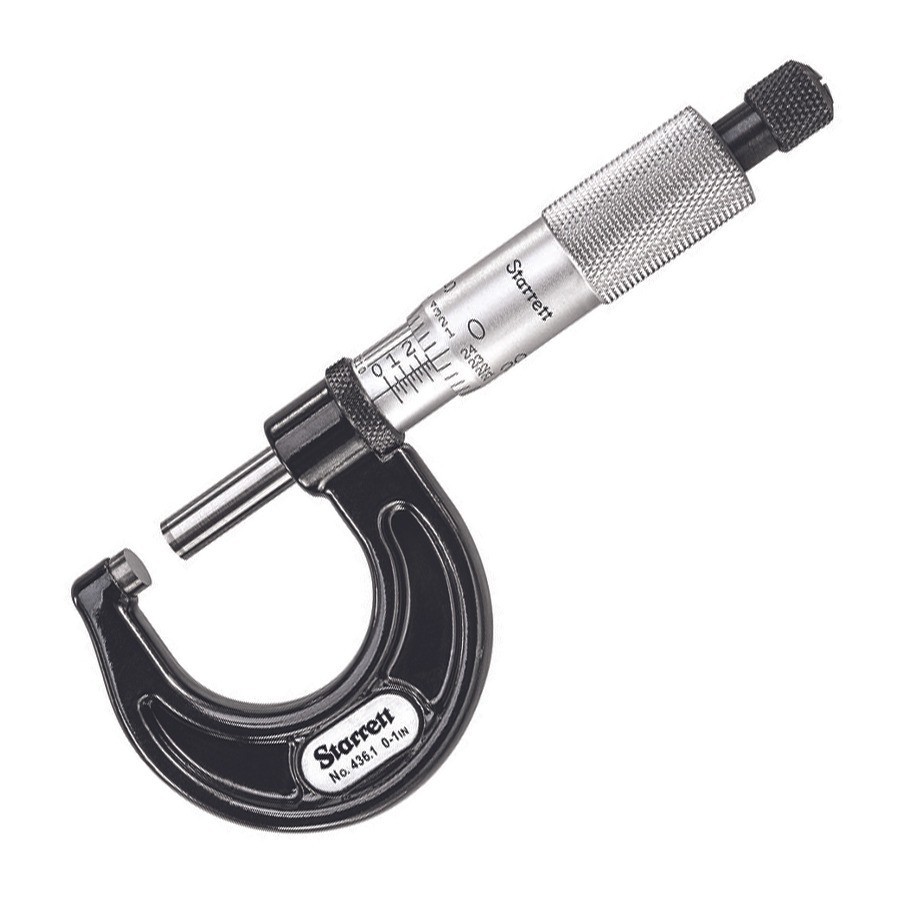 Starrett T436.1XRL-1 Outside Micrometer - 0-1 in Range