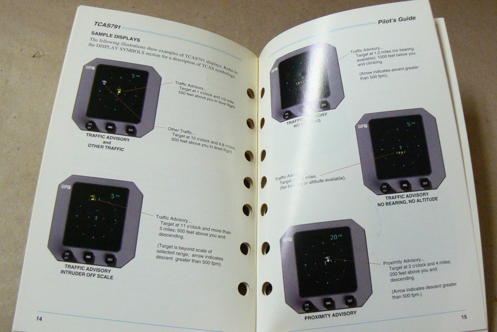 BF Goodrich TCAS791 Traffic Alert & Collision Avoidance System I Pilot's Guide