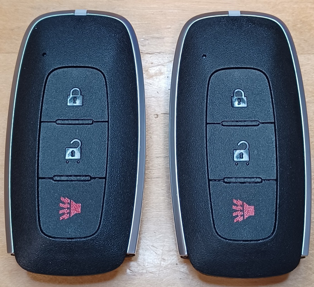 2x New High Quality 3-Button Nissan Smart Key Remote Replacement Shells