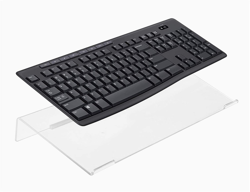 Clear Acrylic Computer Keyboard Stand PC Holder Tilted Riser Ergonomic Desk