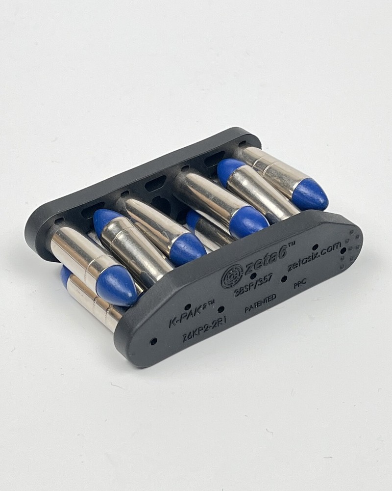 Zeta6 K-PAK2 EDC Stackable Speedloader for 38spl/357mag 6-Shot K-frame / 2-Pack