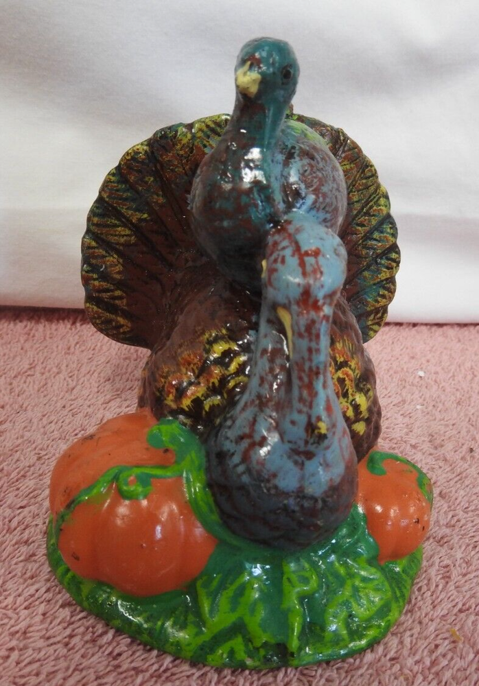 4 Thanksgiving Figural Candles - Pilgrims, Turkey & Cornucopia