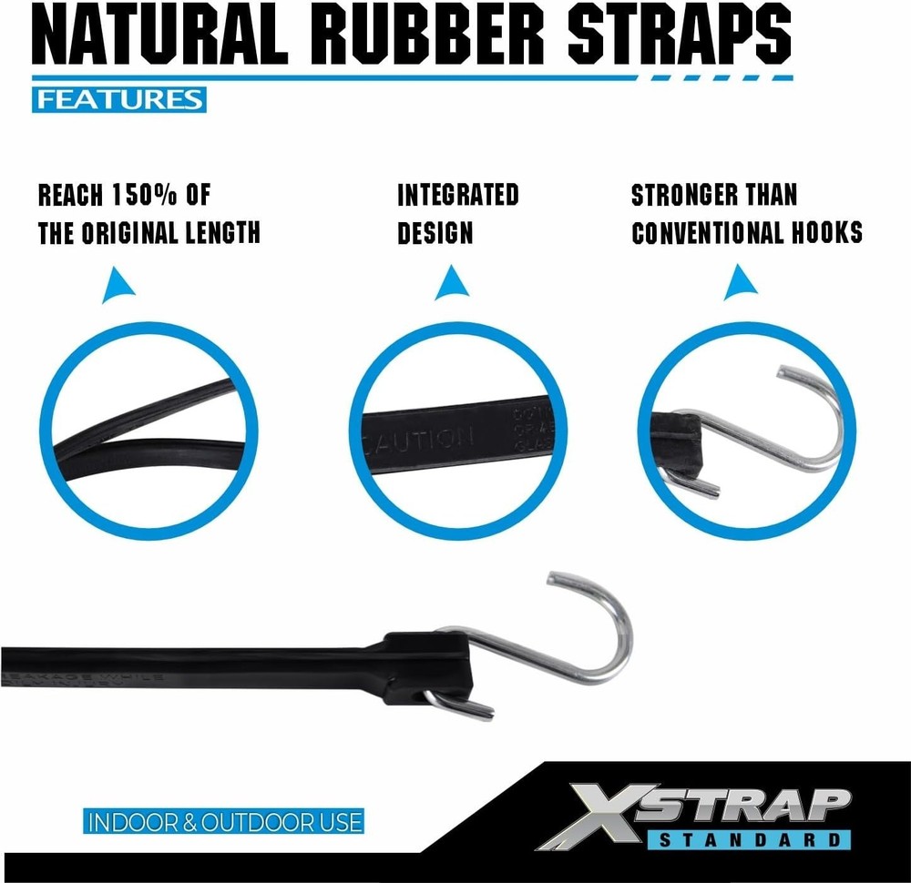 20 Pack 31'' Adjustable Rubber Tarp Straps, EPDM Bungee Cords with Hooks, Ide...