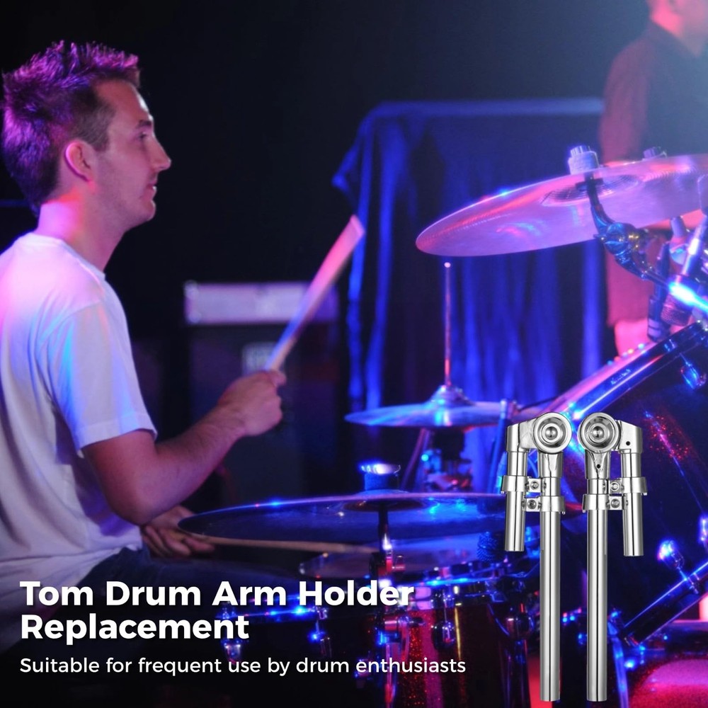 4 Pcs Tom Drum Mount Bracket, Adjustable Metal Tom Mounting Holder Hardware P...