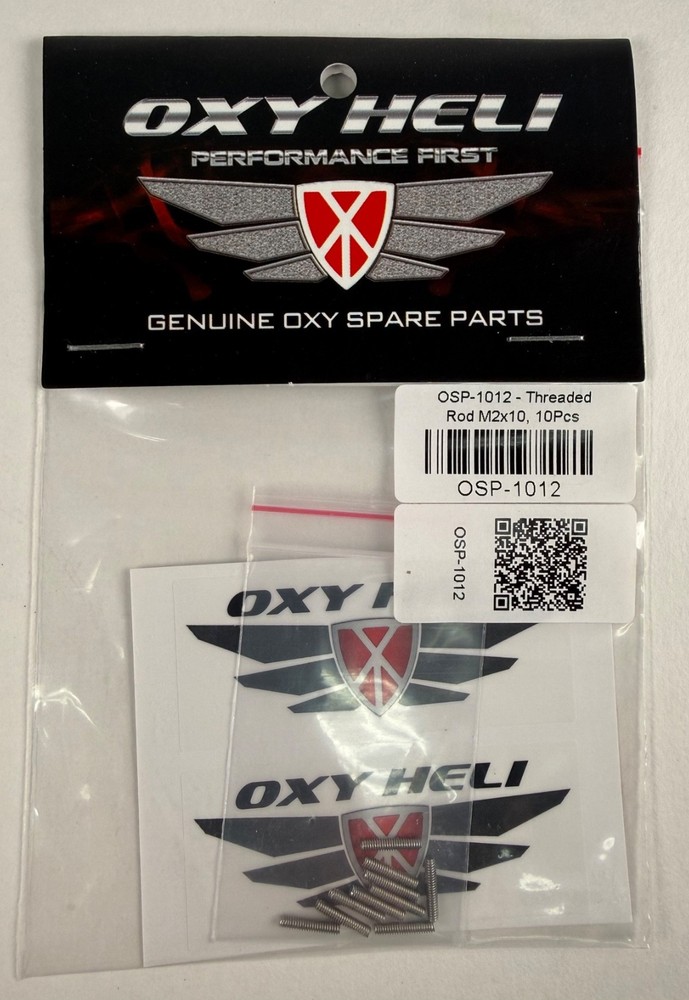 OXY HELI OXY 3 THREADED ROD M2x10 10PC OSP-1012
