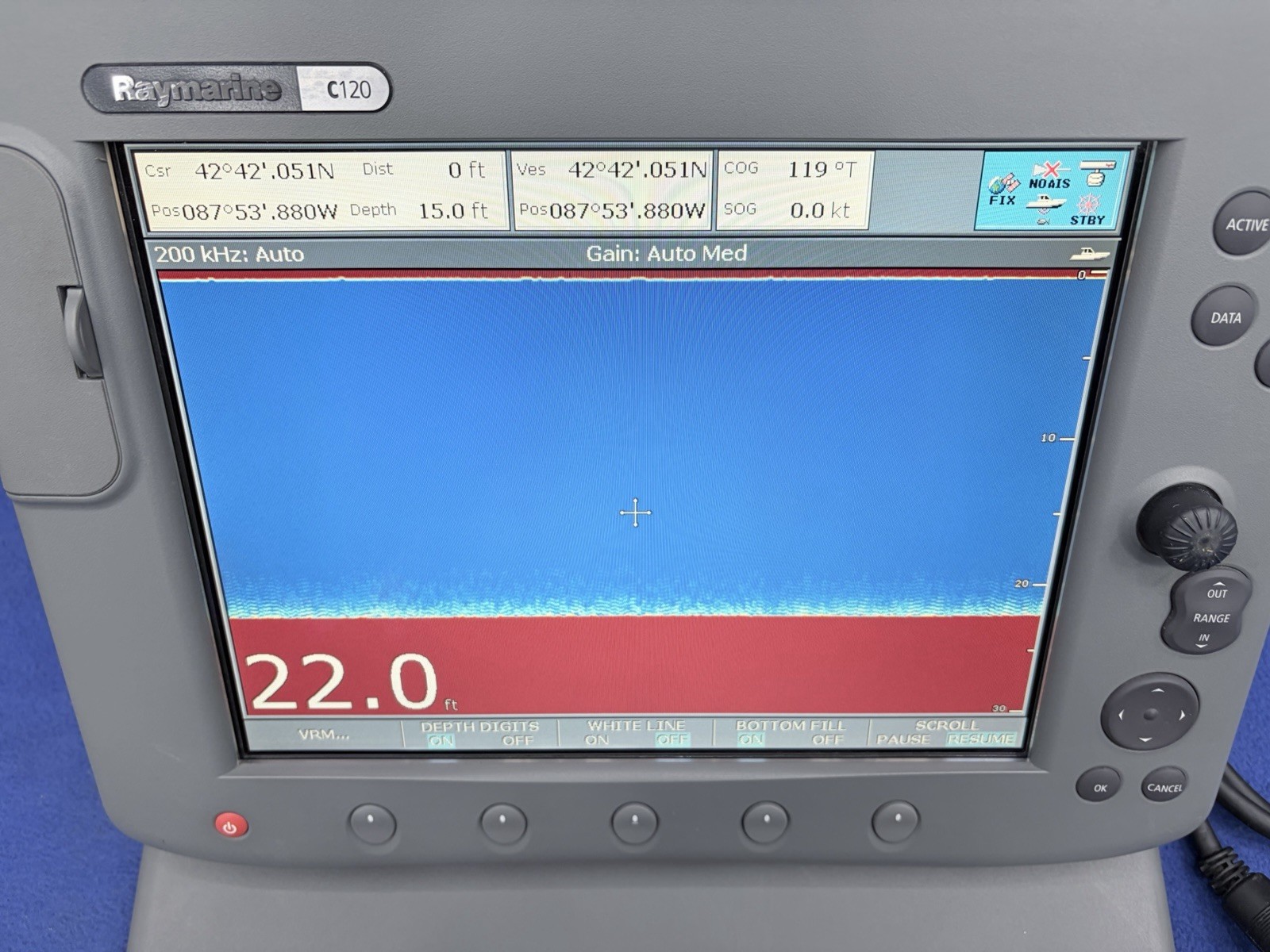 Raymarine C120 Classic GPS Chartplotter Multifunction Display- Tested & Warranty