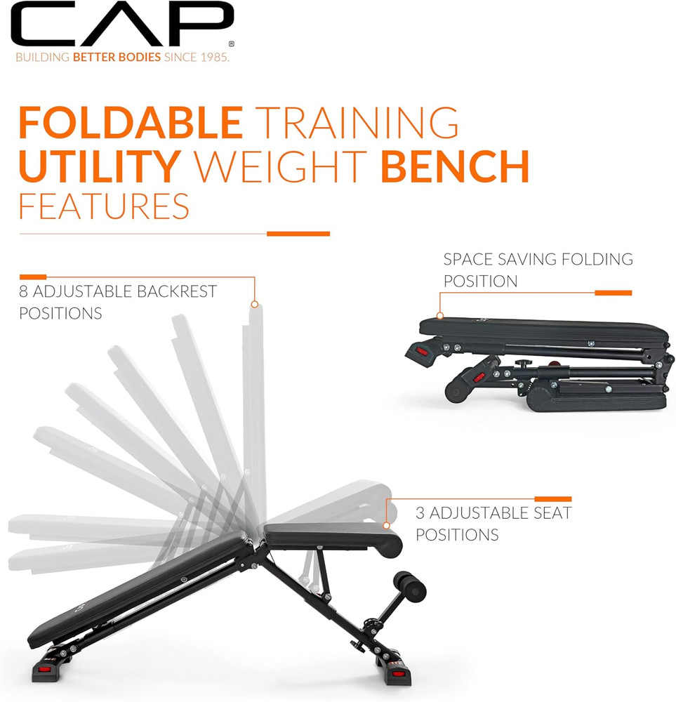 Multi-Purpose Adjustable Utility Strength Training Weight Bench | Multiple Optio