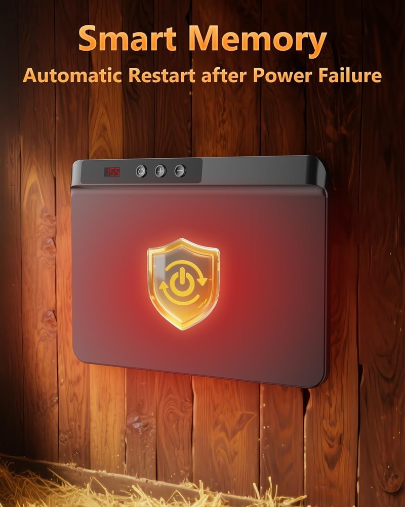 Adjustable Temperature Chicken Coop Heater - 200W Radiant Warmth, Certified