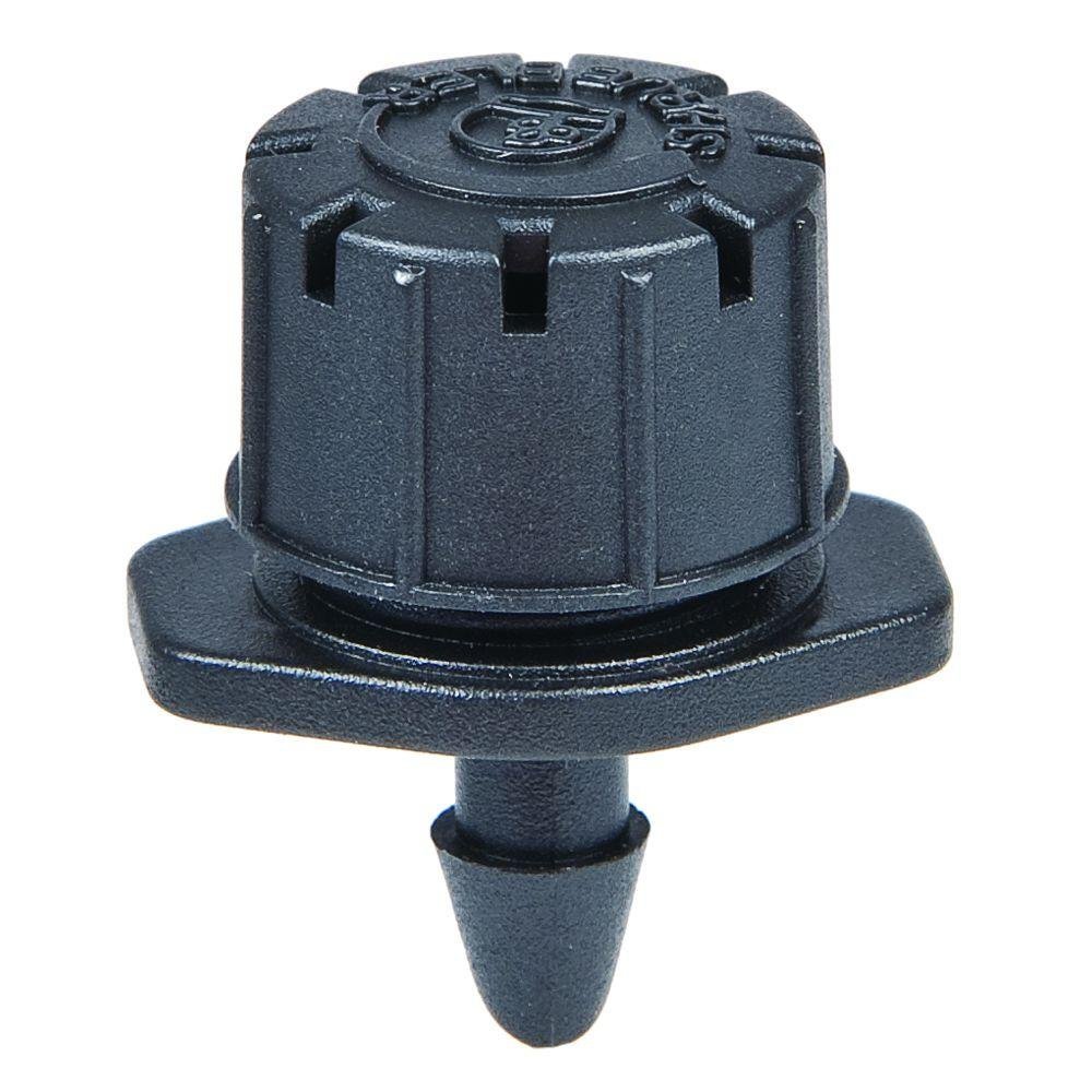 (100-PACK) 0-10 GPH 360 Degree Adjustable Dripper Barbed Connection Drip Emitter
