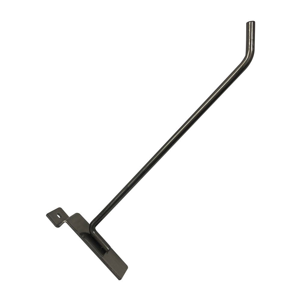 8" Raw Steel Slatwall Panel Hooks Display Hooks,Single Rod Hooks - Pack 12