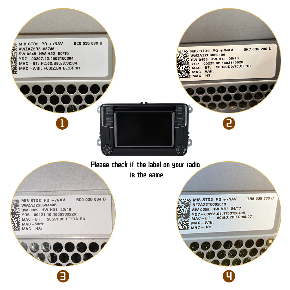 6.5" LCD Touch Screen Display MIB STD2 684 200 Radio