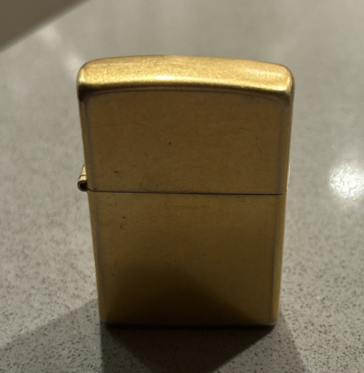 2003 ZIPPO Classic Gold Brushed Cigarette Lighter