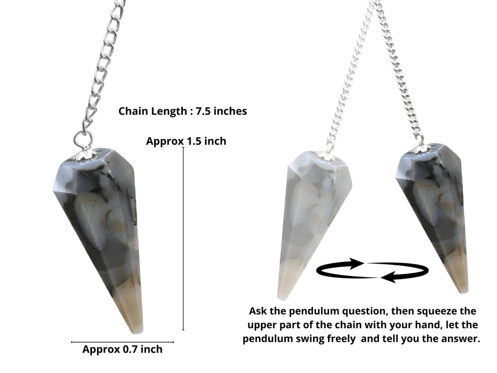 Dendrite Agate Dowsing Crystal Pendulum