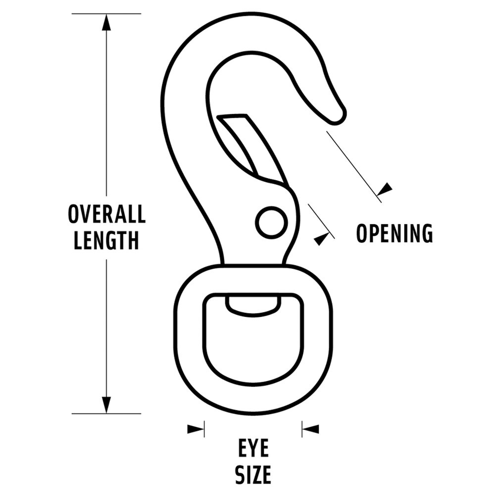 JCS #0, 2.25" Non-Swivel Brass Gate Snap