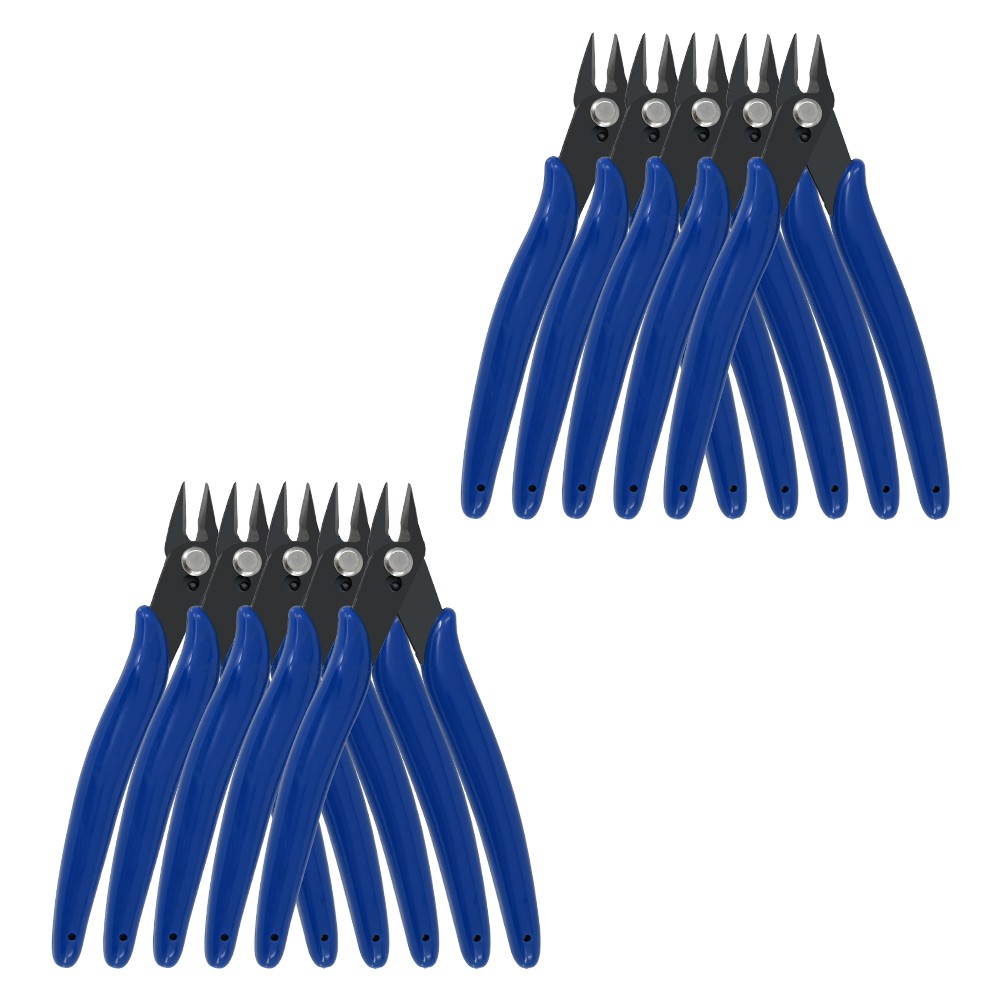 10PCS Micro Wire Cutters,170 Flush Cut Diagonal Side Cutting Plier Cable Nipper