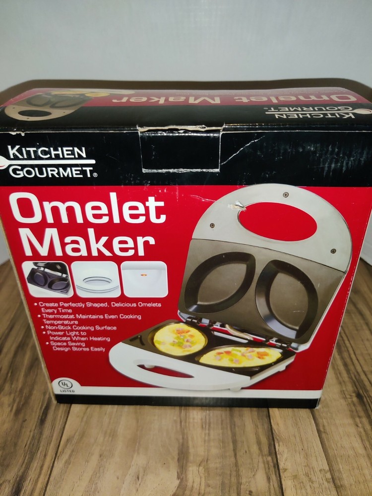 KITCHEN GOURMET ELECTRIC OMELET MAKER WHITE SW-086